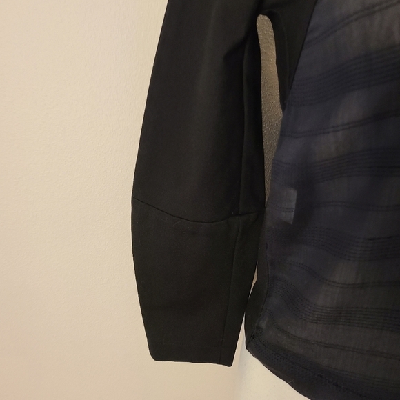 Nanushka Semi-Sheer Panel Long Sleeve Black Top - Picture 3 of 7